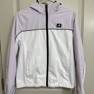 New Balance White and Purple Wind Breaker Jacket